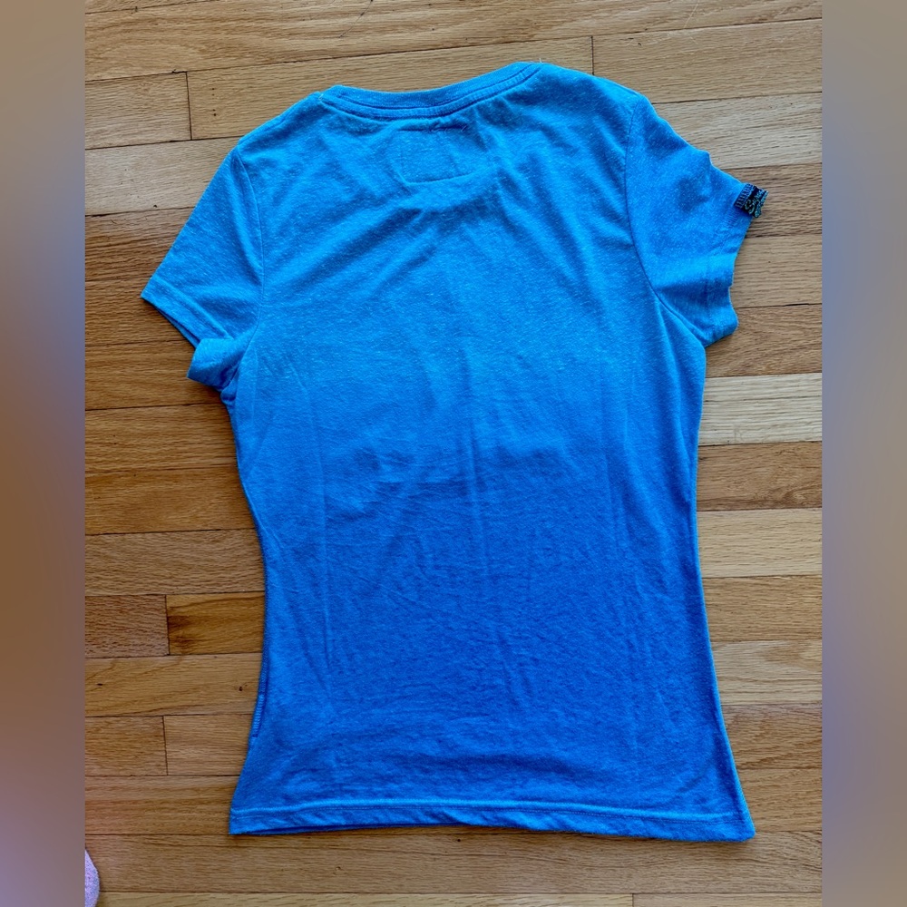 Superdry dip dye logo tshirt womens juniors L blue - Picture 8 of 8